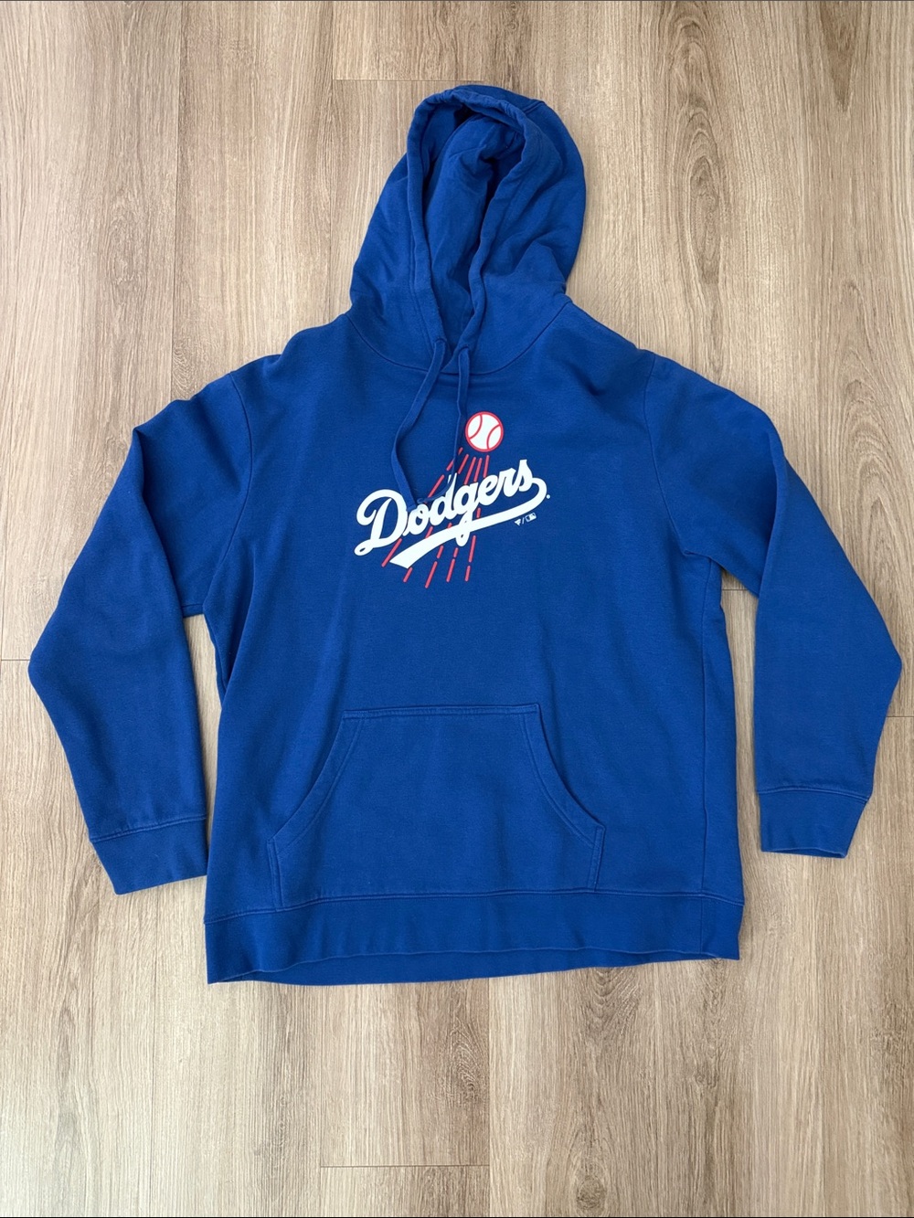 Fanatics Royal Blue Dodgers Crewneck Hoodie with Baseball Graphic